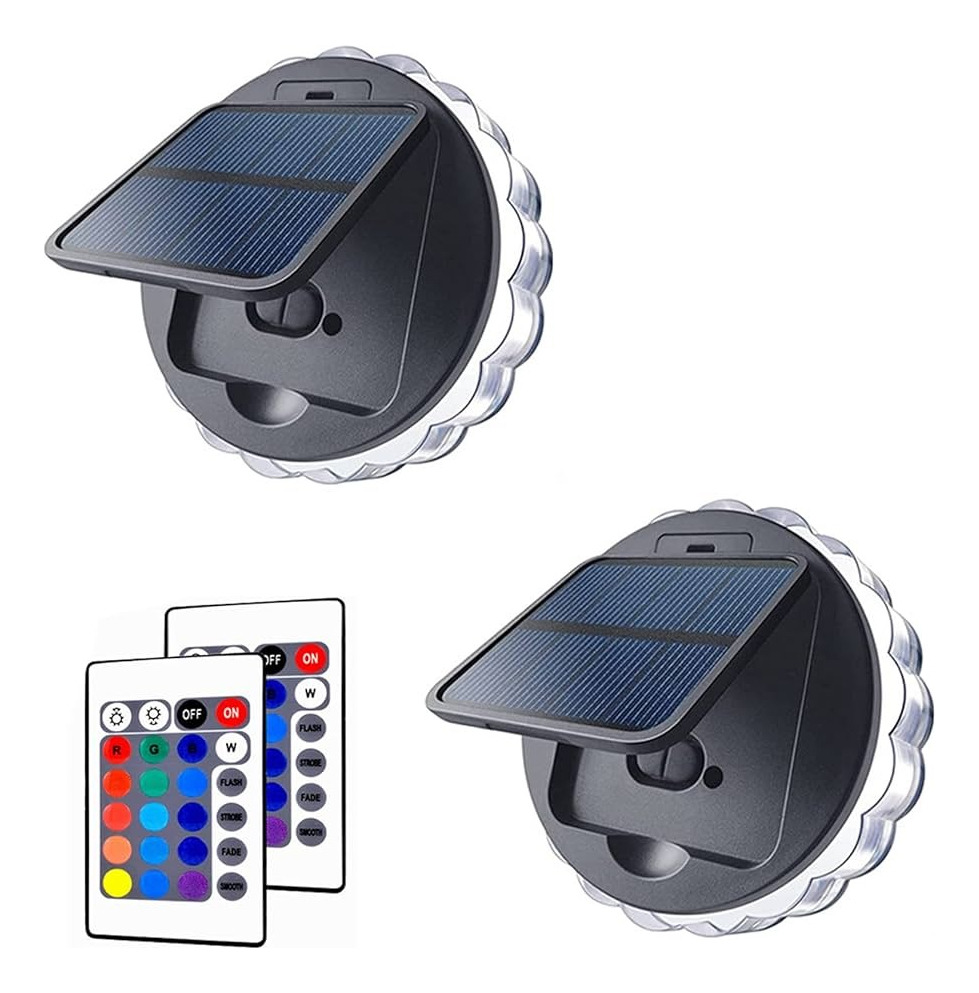Lampara Solar Jardin Muro Fachada Seguridad Pared Led Luz - Imagen 2