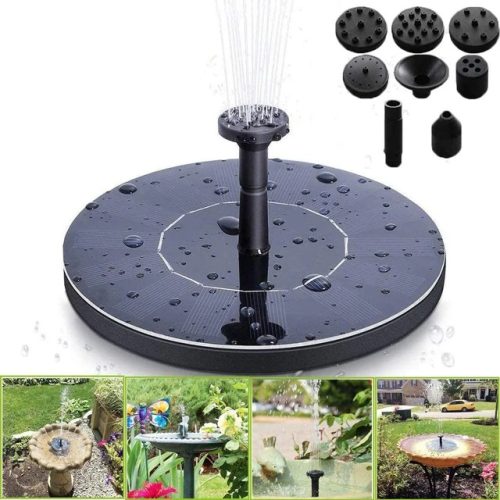 Bomba Solar Fuente Estanque Baño Pájaros Jardín Piscinas Negro