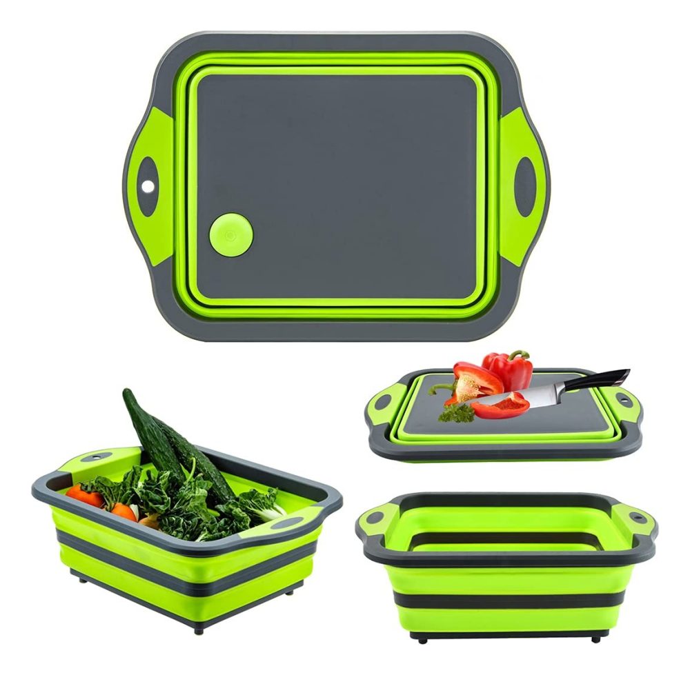 Tabla Cocina Plegable Pileta Motorhome Casa Rodante Tres En Uno Verde - Imagen 7
