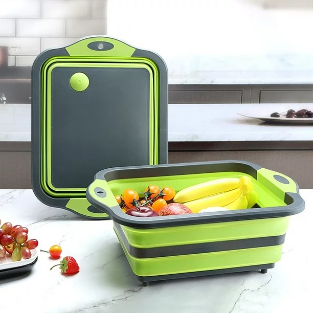 Tabla Cocina Plegable Pileta Motorhome Casa Rodante Tres En Uno Verde - Imagen 4