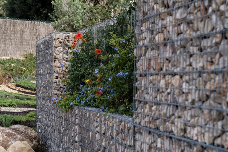 Gavión Muro Contención 100x100x30 Jardín Campo Portera Malla Plateado - Imagen 4