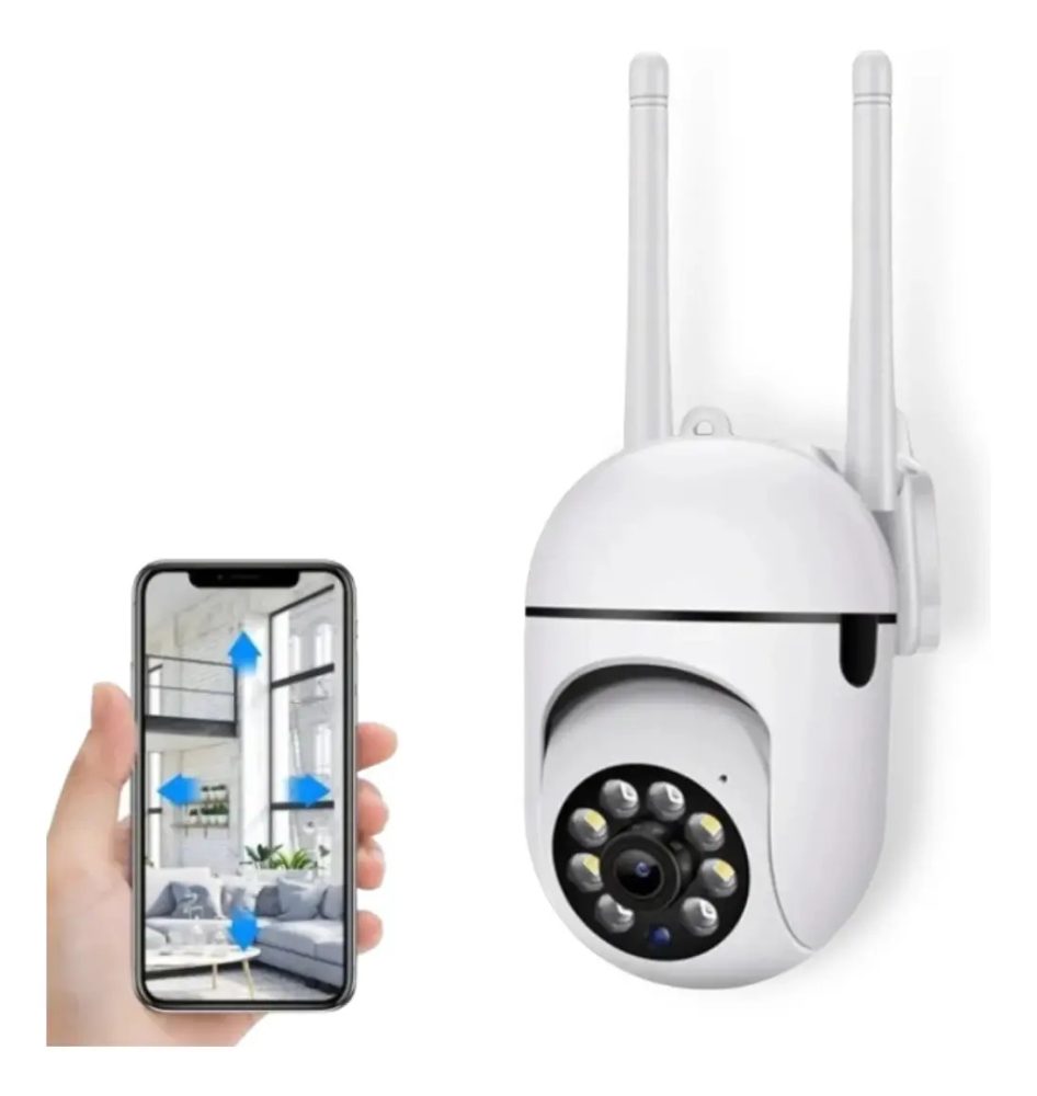 Dos Camara De Seguridad Lente Wifi Visión Nocturna Exterior Blanco - Imagen 3