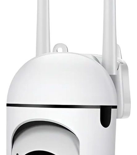 Dos Camara De Seguridad Lente Wifi Visión Nocturna Exterior Blanco