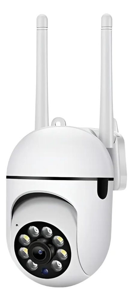 Dos Camara De Seguridad Lente Wifi Visión Nocturna Exterior Blanco