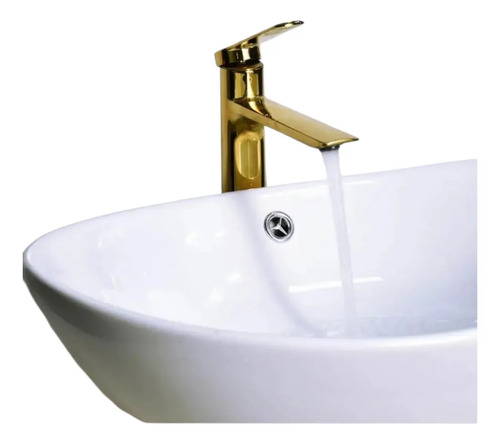 Monocomando Grifería Baño Lavatorio París Alta Oro