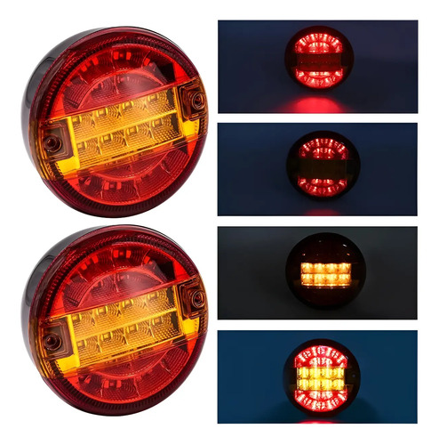 Farol Luz Grande 2 Uidades Led 12v 24v Camión Tráiler Zorra