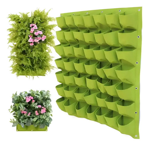Jardín Vertical Geotextil 64 Bolsillos Maceta Plantas