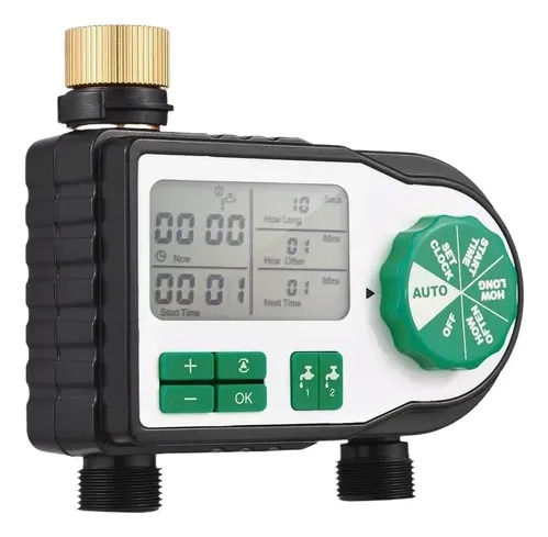 Riego Controlador Doble Green Valley Timer Jardin