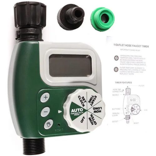 Riego Automatico Digital Programador Garden, Riego Controller With Water Timer Automatic Verde Oscuro