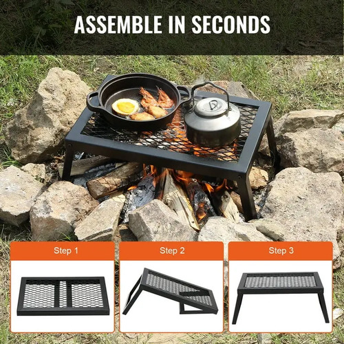 Parrilla Plegable Acero Camping Motorhome Csa Rodante - Imagen 2