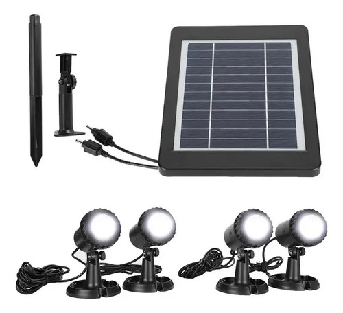 Lampara Solar X 4 Jardin Pergola Seguridad Led Excelente - Imagen 8