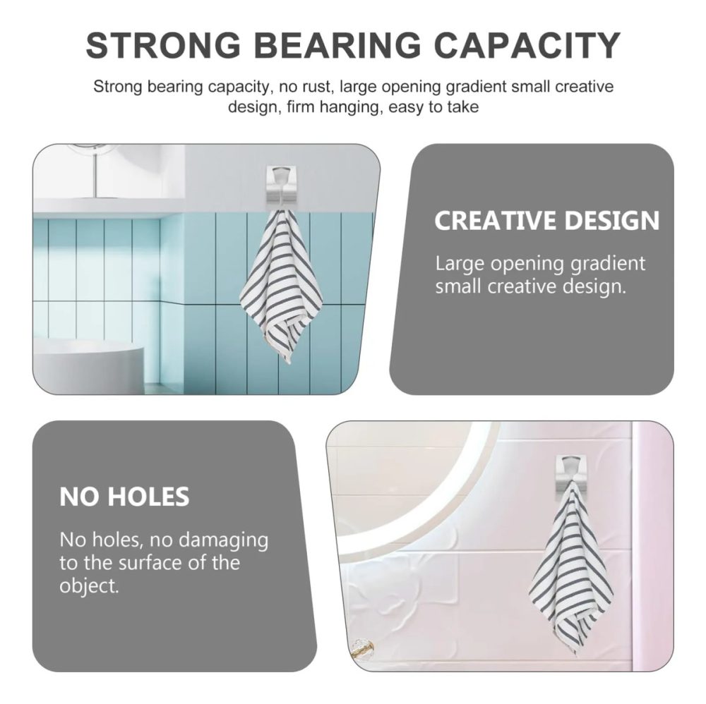 Toallero 4 Unidades Percha Para Toalla Baño Acero Metálico - Imagen 6