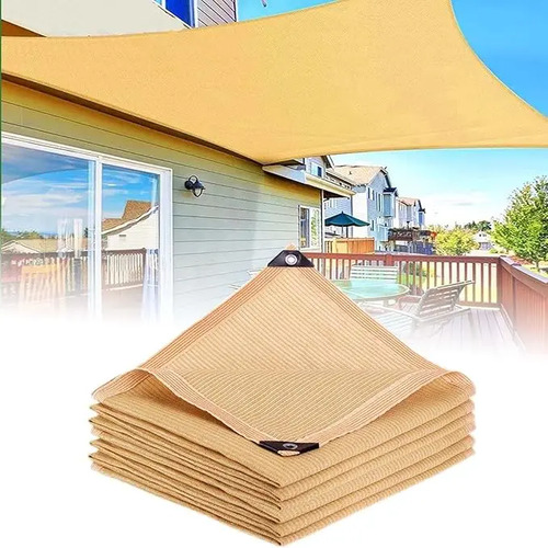 Toldo Con Ojales 5 M X 4 M. Tela Sombra 90% Excelente Jardín - Imagen 10