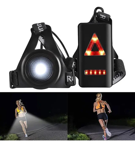 Luz Led Reargable Para Correr Bicleta Seguridad Chaleco