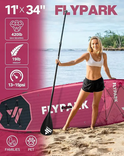 Paddle Board 11 Pies Surf Longboard Sup 200 Kg 2 Personas - Imagen 2