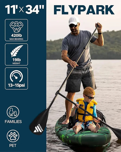 Paddle Board 11 Pies Surf Longboard Sup 200 Kg 2 Personas - Imagen 4