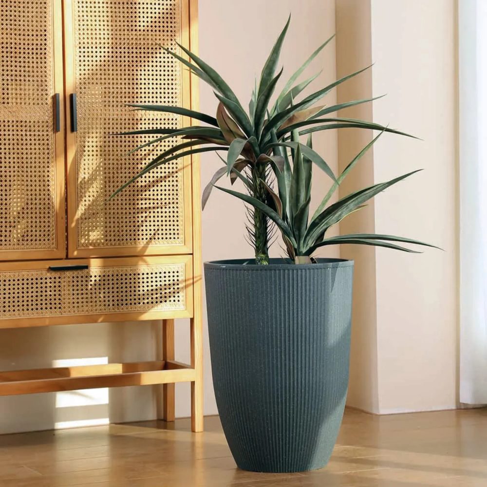 Maceta De Resina Green Valley Osaka 47 X 34 Cm Gris Oscuro Osaka 47 - Imagen 6