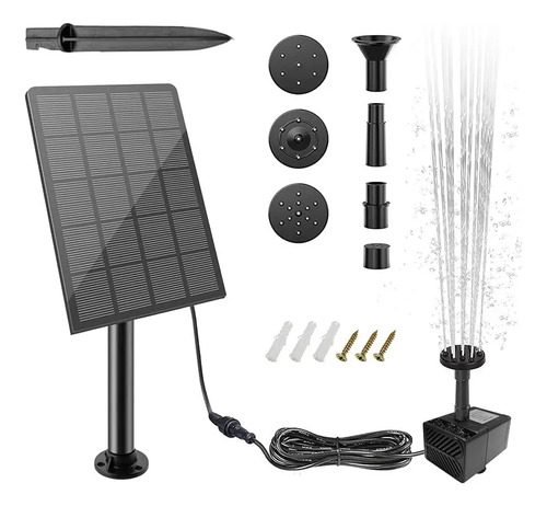 Bomba Solar Para Fuente Estanque Baño Pájaros Jardín - Imagen 5