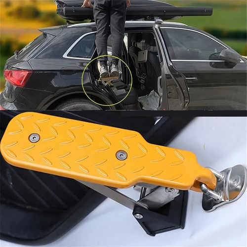 Estribo Escalón Plegable Universal Grande Para Auto Negro