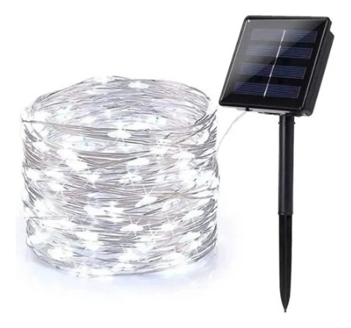 Lampara Solar Jardín Guirnalda 10 M Lluvia De Oro Calida - Imagen 4