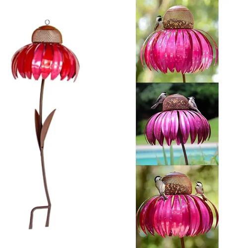 Comedero De Pájaros Flor De Acero - Imagen 5