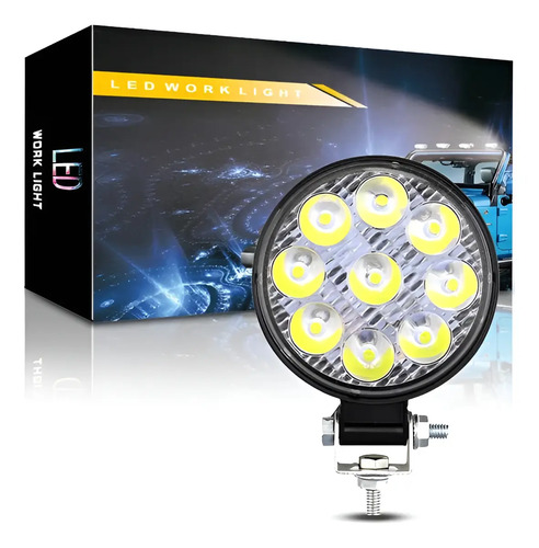 Faro Caminero Aluminio Redondo Led Luz Óptica Farol
