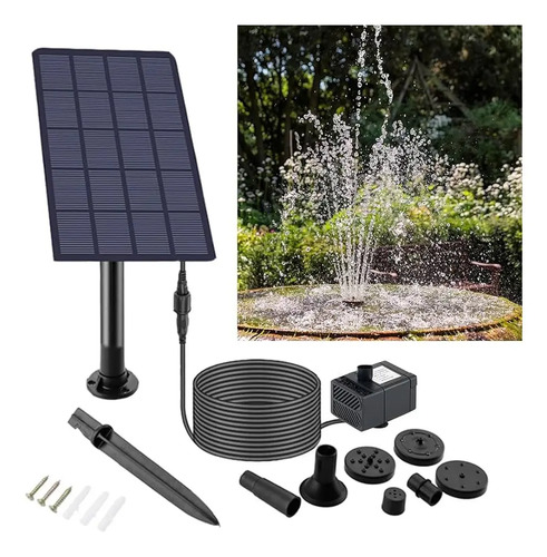 Bomba Solar Para Fuente Estanque Baño Pájaros Jardín