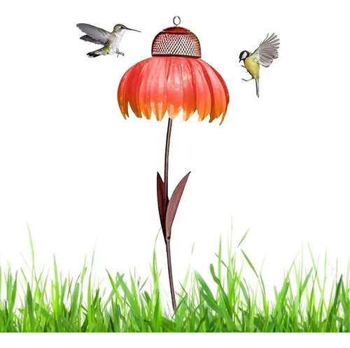 Comedero De Pájaros Flor De Acero - Imagen 7
