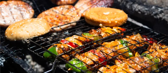 Parrillero Barbacoa Asado Carbón Jardín Portátil Negro - Imagen 8