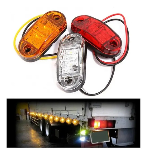 10 Unidades Farol Luz Foco Led 12v 24 V Camión Tráiler Zorra - Imagen 7