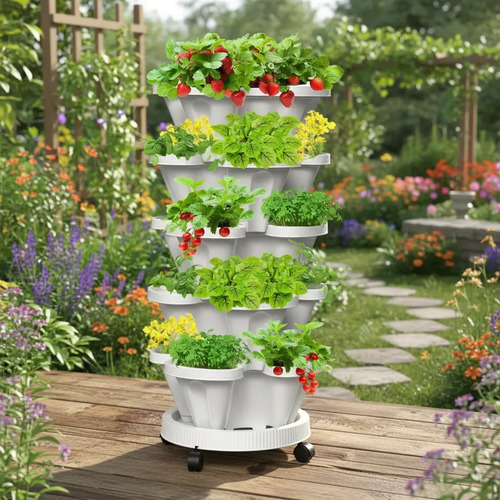 Macetas Cultivo 5 Pisos Orgánic Grow Completo Indoor