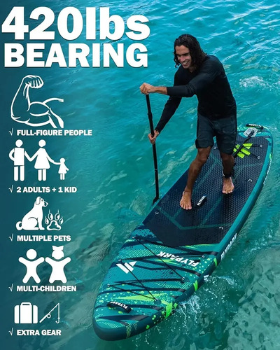Paddle Board 11 Pies Surf Longboard Sup 200 Kg 2 Personas - Imagen 3