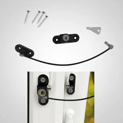 Traba Llave Ventanas De Aluminio Seguridad Niños Limitador - Imagen 7