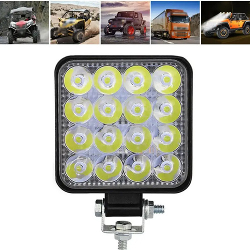 Faro Caminero Aluminio 11 Cm Cuadrado Led Luz Óptica Farol - Imagen 5