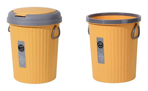 Papelera Tacho Contenedor Residuos C/botón Basura 8l. - Imagen 7