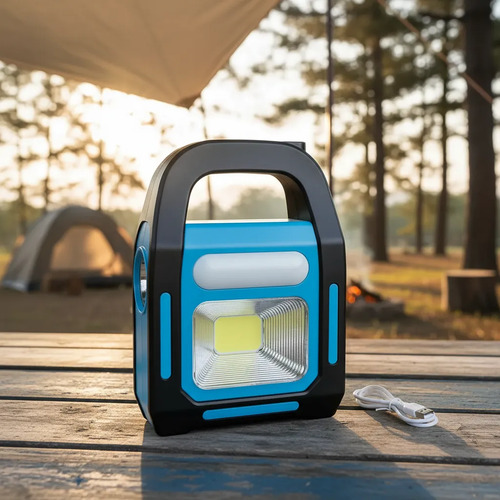 Linterna Solar Recargable Camping Usb Pesca