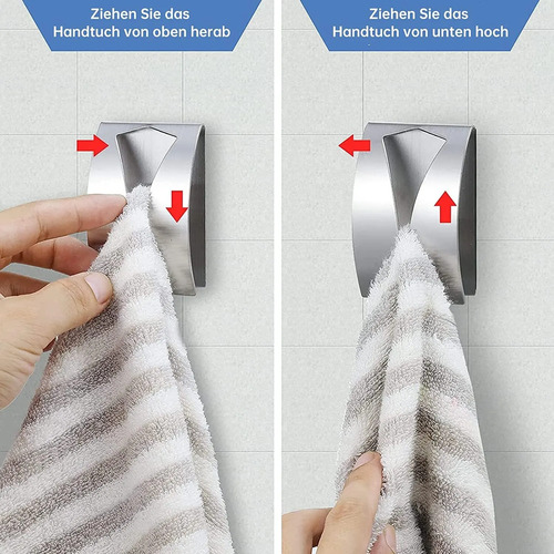 Toallero 5 Unidades Percha Para Toalla Baño Acero Repasador - Imagen 6