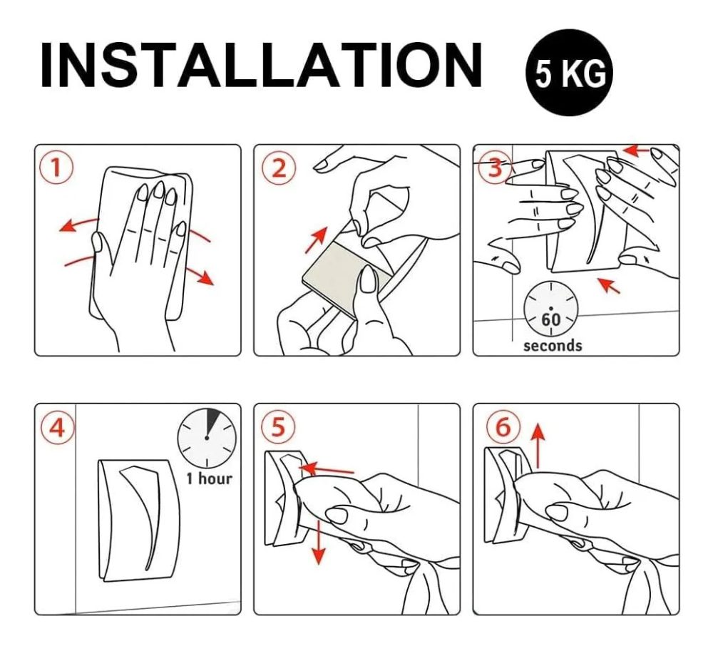 Toallero 5 Unidades Percha Para Toalla Baño Acero Repasador Acero - Imagen 3