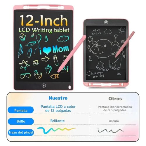 Pizarra Mágica Lcd 8.5 Pulgadas Magnética Tablet Dibujo Rosa