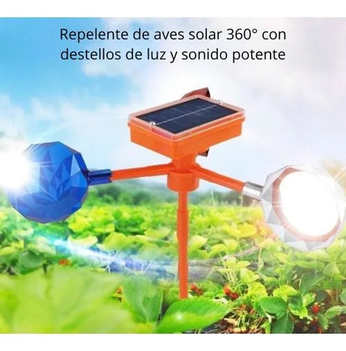 Espanta Pájaros Ahuyentador De Pájaros Solar Y Eólico - Imagen 5