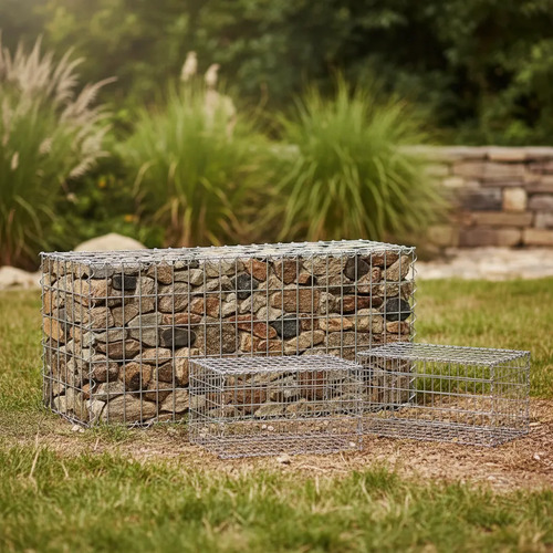 Gavión Muro Contención 100x100x50 Jardín Campo Portera Malla