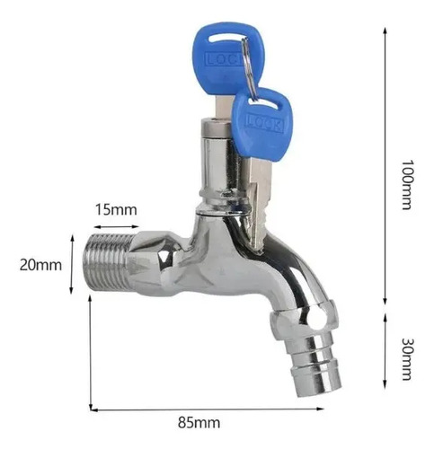 Grifería Cocina Mesada Solo Agua Fría Cromo Monocomando - Imagen 3