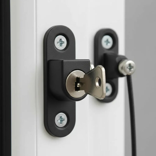 Traba Llave Ventanas De Aluminio Seguridad Niños Limitador - Imagen 6