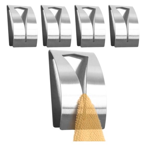 Toallero 5 Unidades Percha Para Toalla Baño Acero Plata