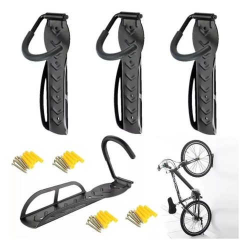 3 Soportes De Pared Para Bicicleta Con Gancho Green Valley Negro