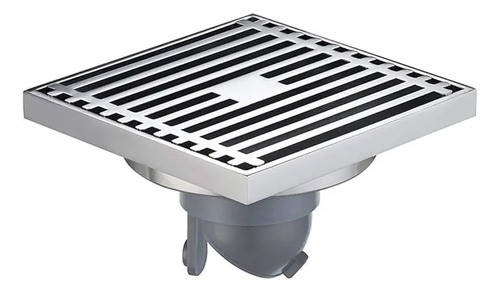 Rejilla Piso Sifonada 10x10 Metal Acero Inox Desagüe
