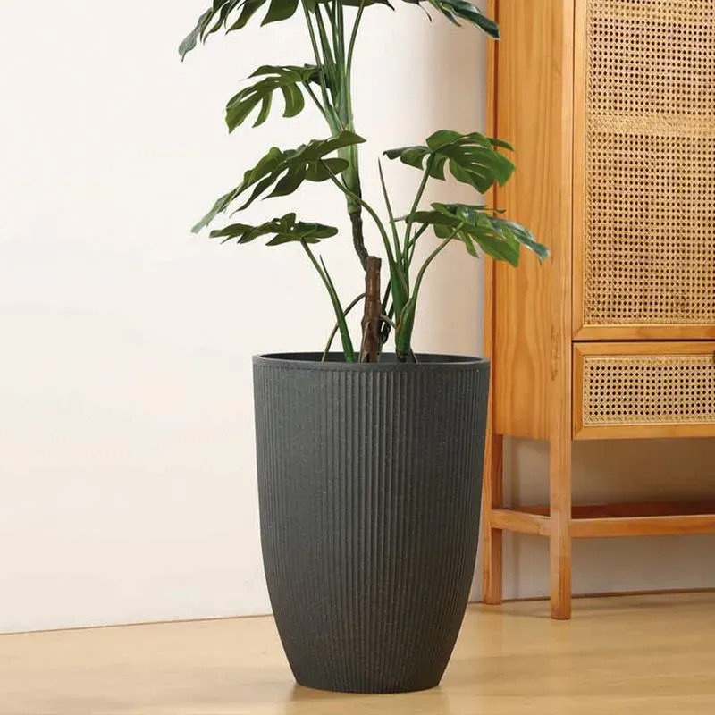 Maceta De Resina Green Valley Osaka 47 X 34 Cm Gris Oscuro Osaka 47 - Imagen 5