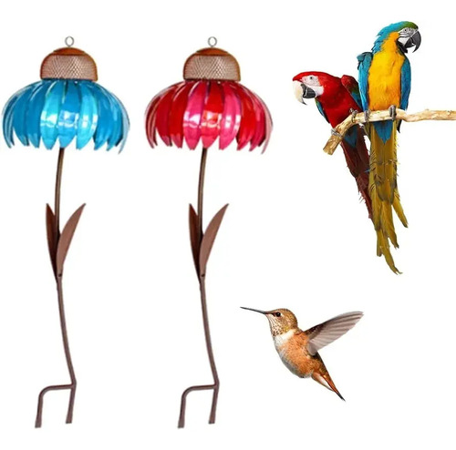 Comedero De Pájaros Flor De Acero - Imagen 6