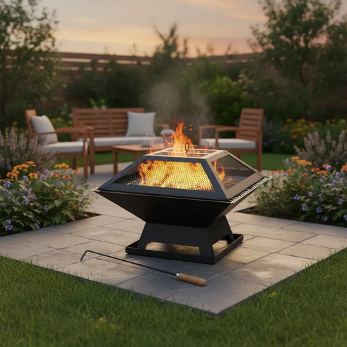 Brasero Quemador Fogón Barbacoa Estufa Jardín Patio Camping