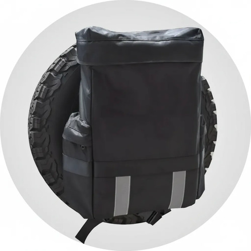 Mochila Impermeable Bolso Out Door Rueda Auxiliar Off Road - Imagen 8